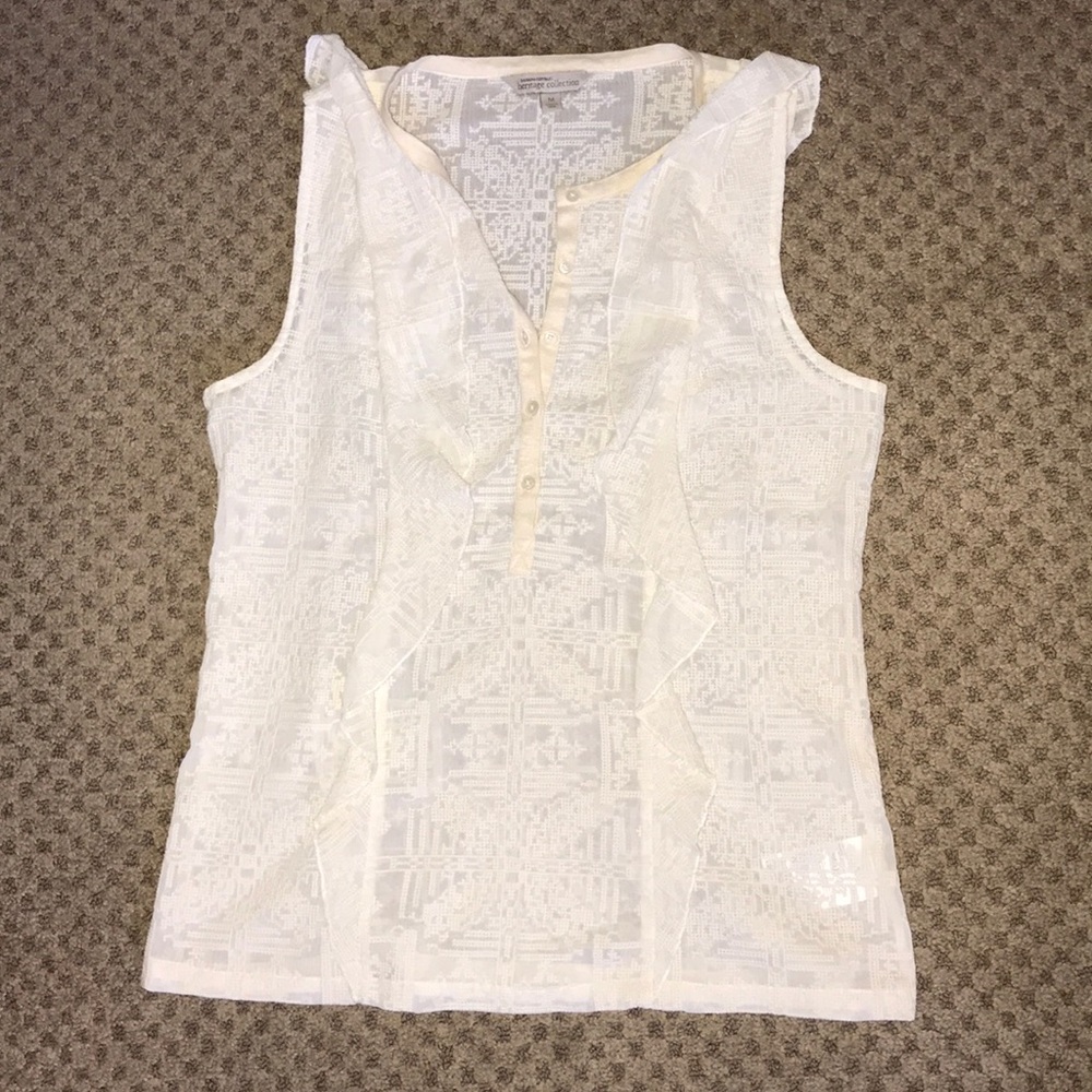 BR Heritage collection cream ruffles blouse